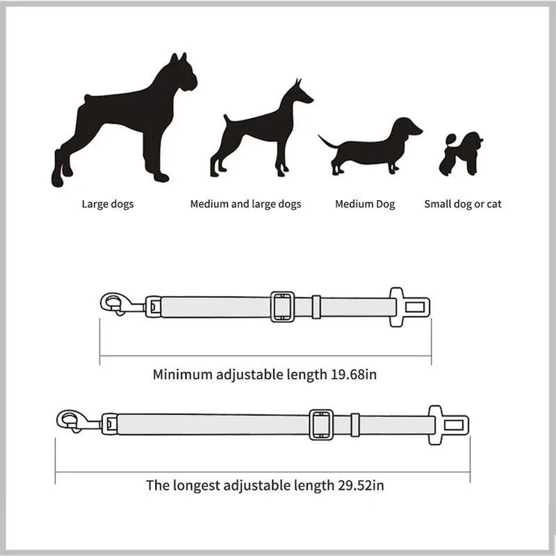 Cinto de Segurança Ajustável para Pets