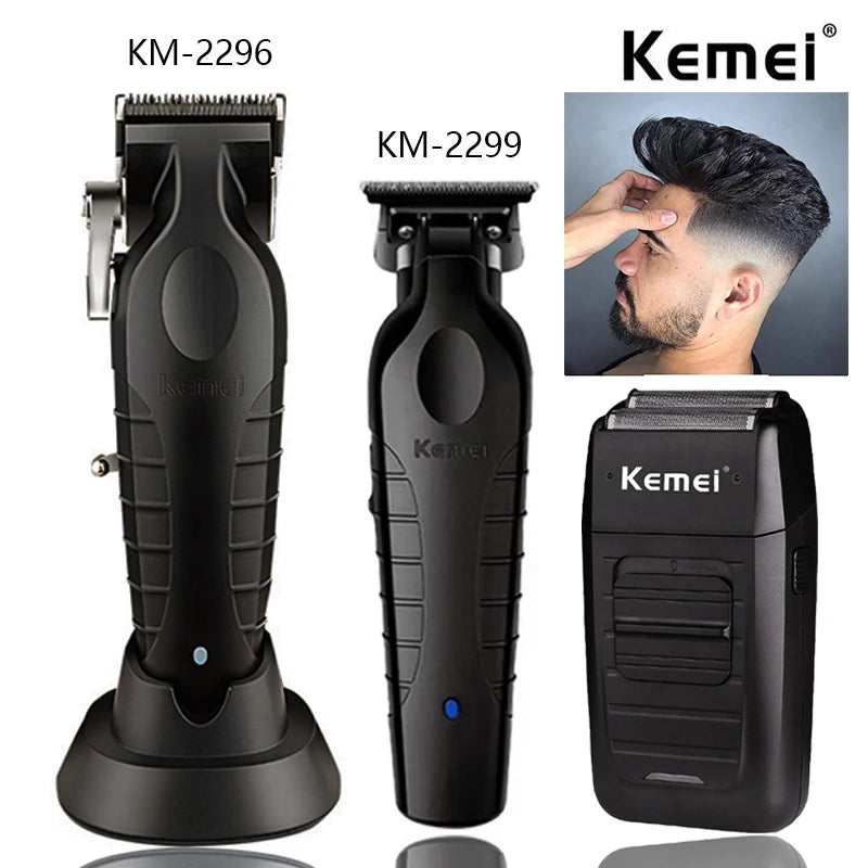 Kemei KM-2296 KM-2299 KM-1102 Professional Hair Clipper Kit Electric Shaver Male Hair Cutting Machine Men’s Trimmer Machine