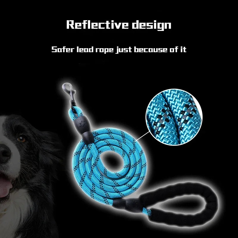 Pet Leash Explosion-proof Charging Dog Leash Reflective Round Leash Dog Chain Dog Leash Handle Leash