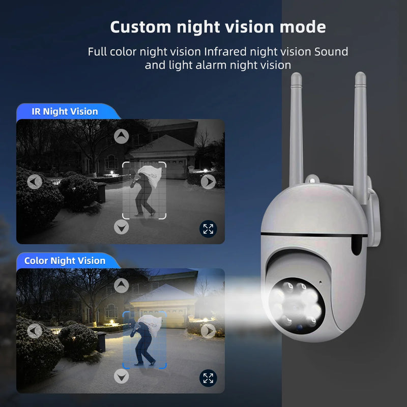 JOOAN 3MP PTZ IP Camera Color Night Auto Tracking CCTV IP WiFi Camera Security Camera Home Surveillance Camera Baby Monitor