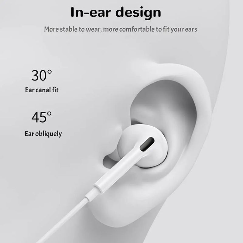 For Apple Headphones For iPhone 15 14 13 12 11 Pro Max X 8 Plus Earphones Bluetooth Wired Earbuds Accessories